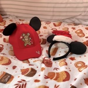 Gingerbread Mickey Disney Cap & Santa Mickey Ears || Very Merry Christmas Party